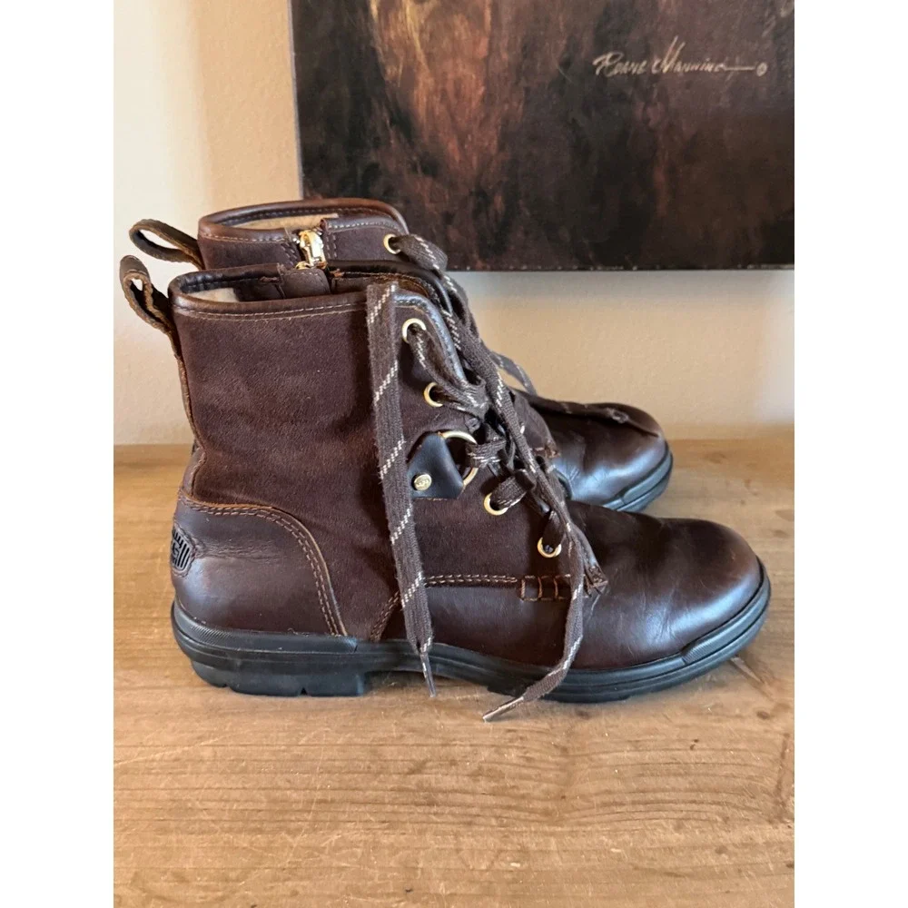 UGG Adirondack III Hiker Boots Dark Brown Leather Suede Winter 1130‎ USA 7